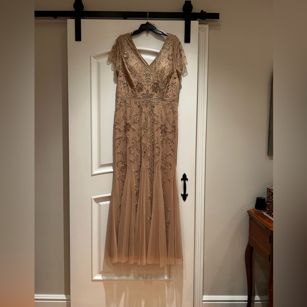 Christina Wu Elegance Style 17934, Mother of the Bride Gown, Champagne Size 16